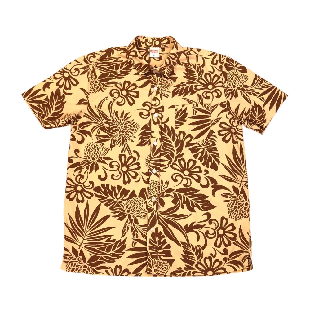 Birdwell Beach Britches Floral Hawaiian Short Sleeve Button Shirt Men's Large